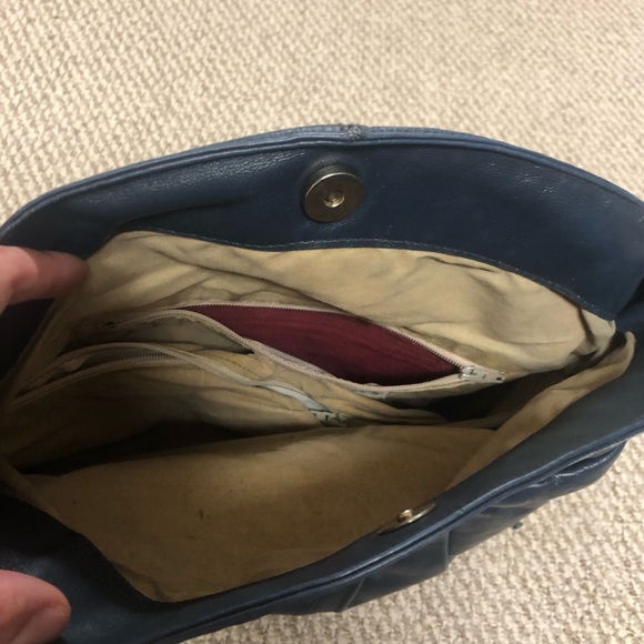 Blue Leather Purse - Picture 2 of 3